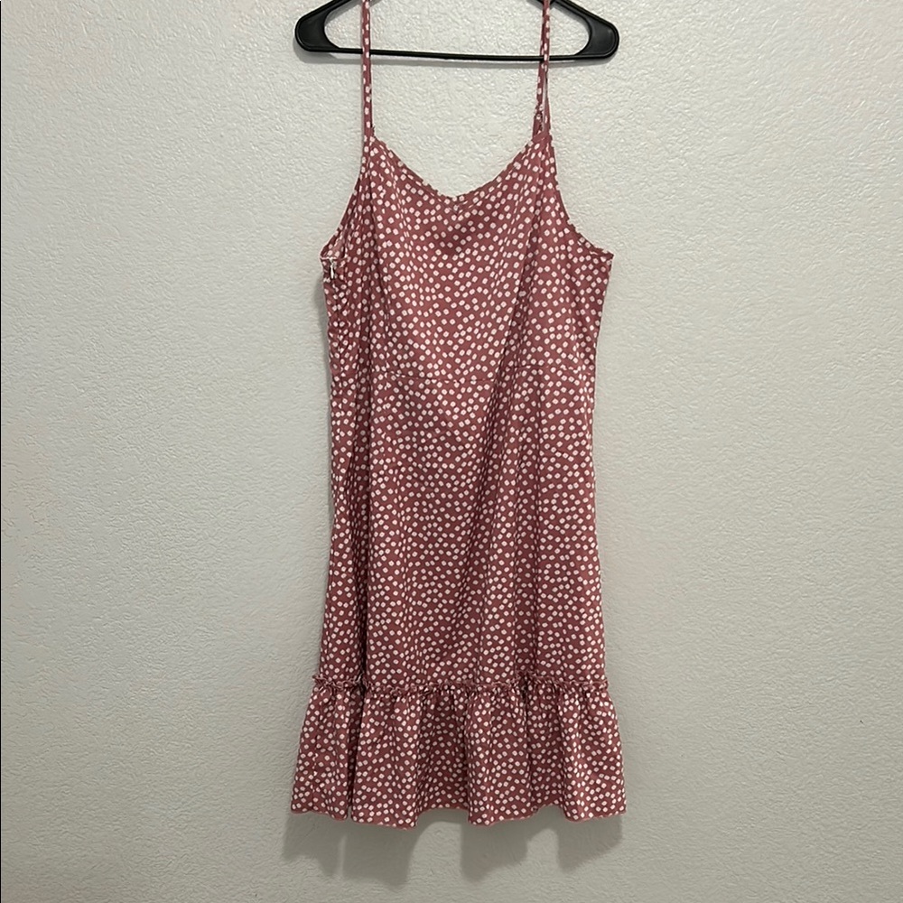 Spaghetti Strap Dress with Ruffle Hem